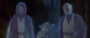 el cierre en la versión Blue Ray de "el retorno del Jedi" con Hayden Christensen interpertando a Anakinfuente 